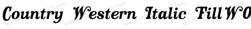 Country Western Italic FillW00字体转换